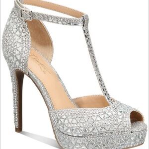 Thalia Sodi Silver Rhinestone Stilettos